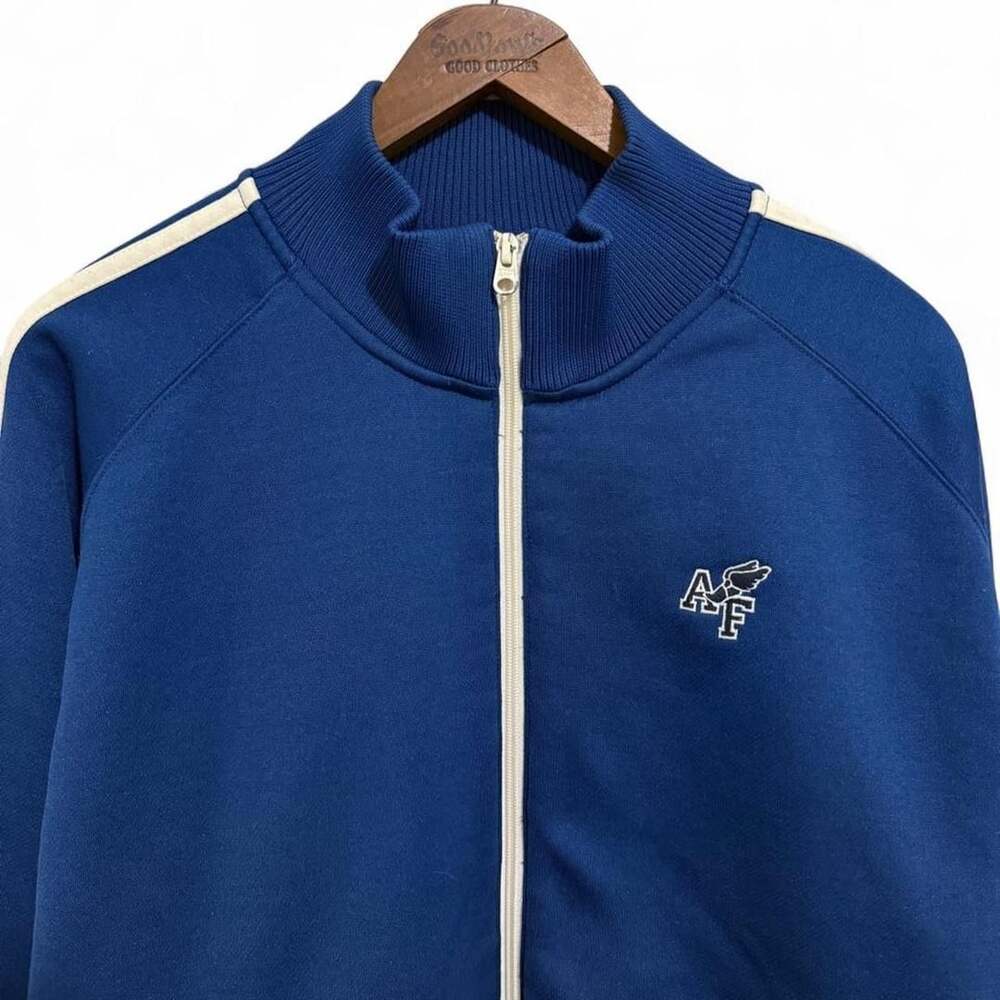 Abercrombie & Fitch Retro Track Jacket Blue White XL